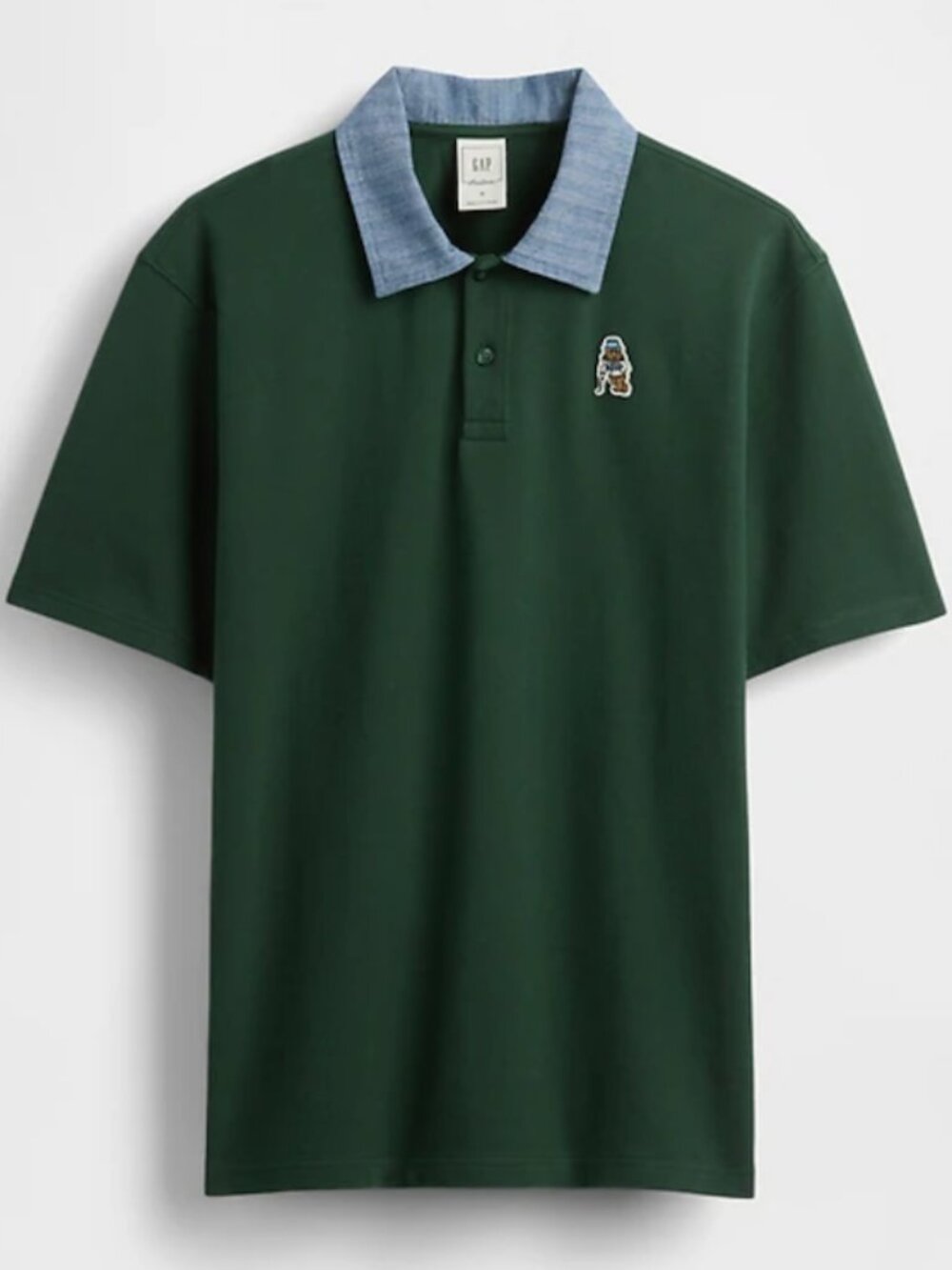 Gap X Malbon Golf Green Polo T-Shirt in Medium